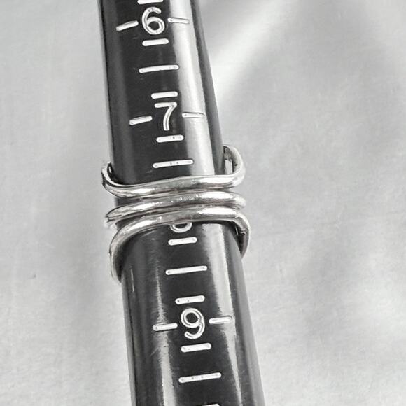 Sterling Silver 925 Bow Knot Ring Size 8 Vintage Modernist Ribbon Statement - Picture 5 of 6